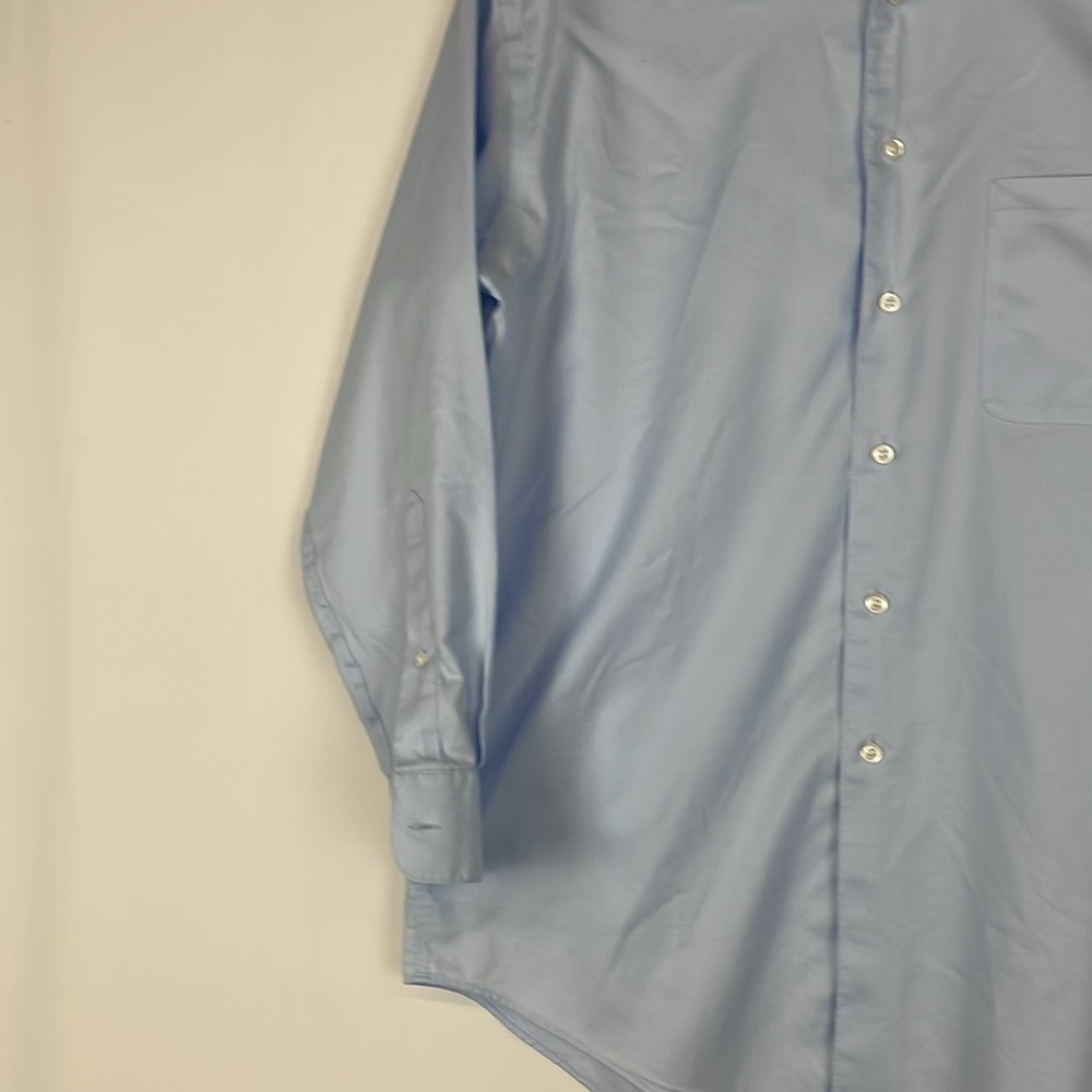 Pronto Uomo Nordstrom Blue Dress Shirt Classic Style - Size 16 (32/33) - Picture 3 of 7